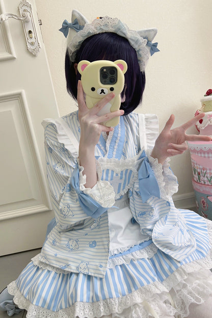 Medical Japanese Style Maid Stripe Lolita