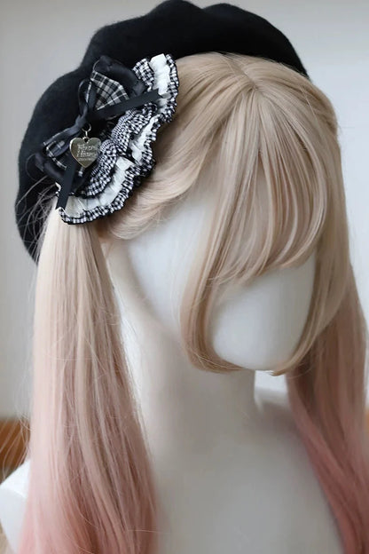 Dark Beret + Ribbon