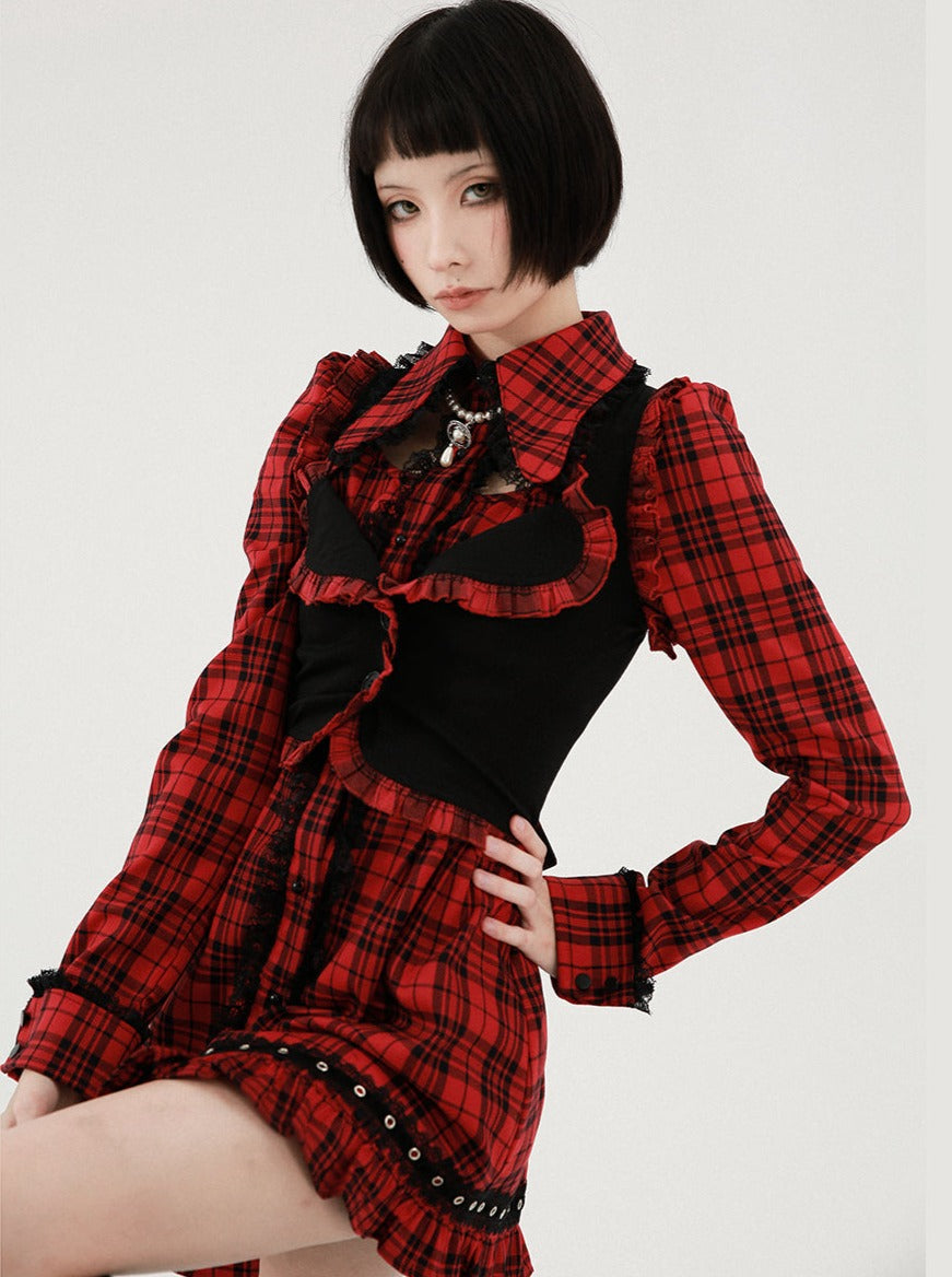 Punk Red Grid Set