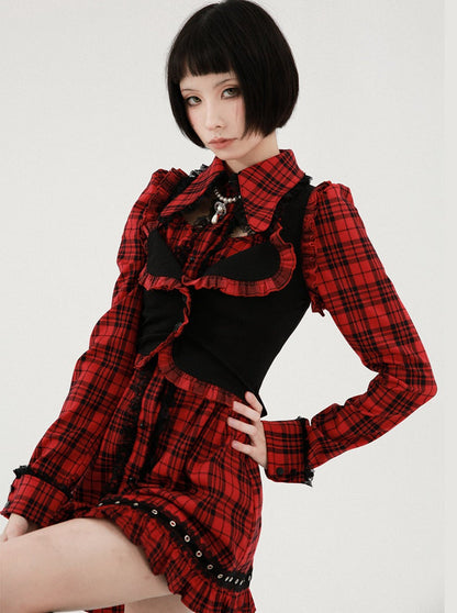 Punk Red Grid Set