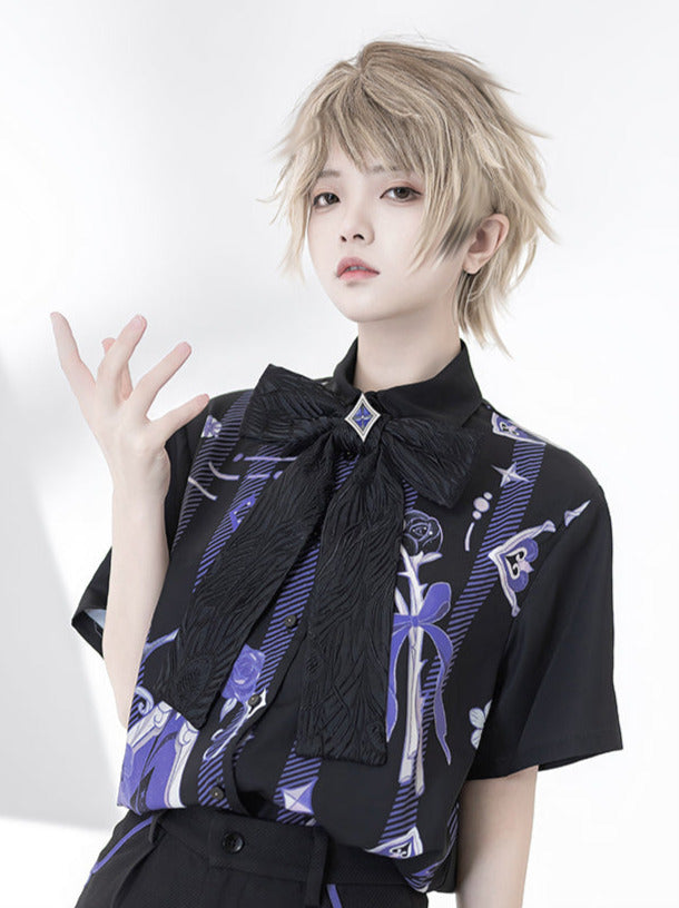 Handsome Prince Print Loose Shirt + Shorts [pre-order]