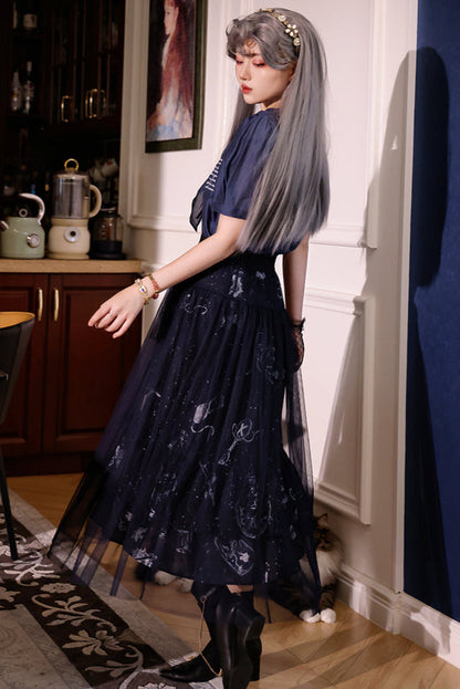 Dark Moon Top + Short Skirt + Long Skirt