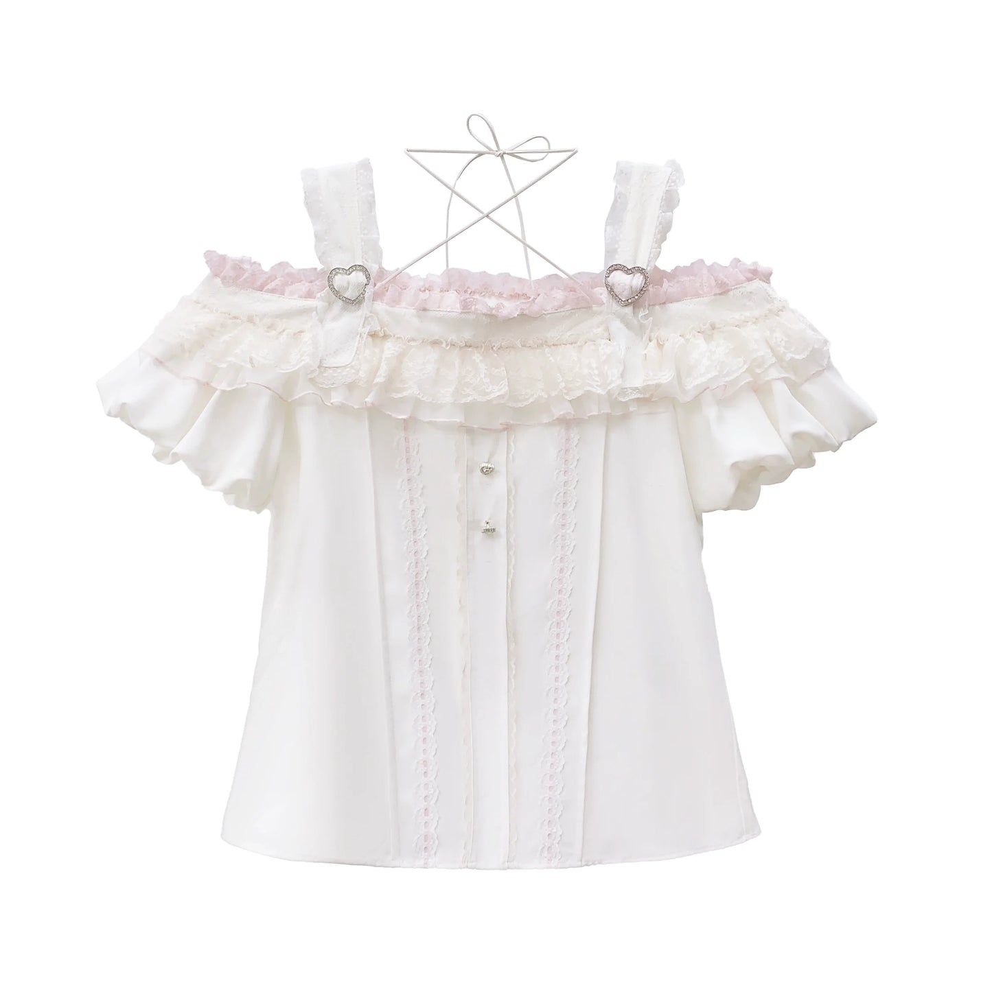 [pre-order] Mass Production Off-shoulder Top + High Waist Skirt