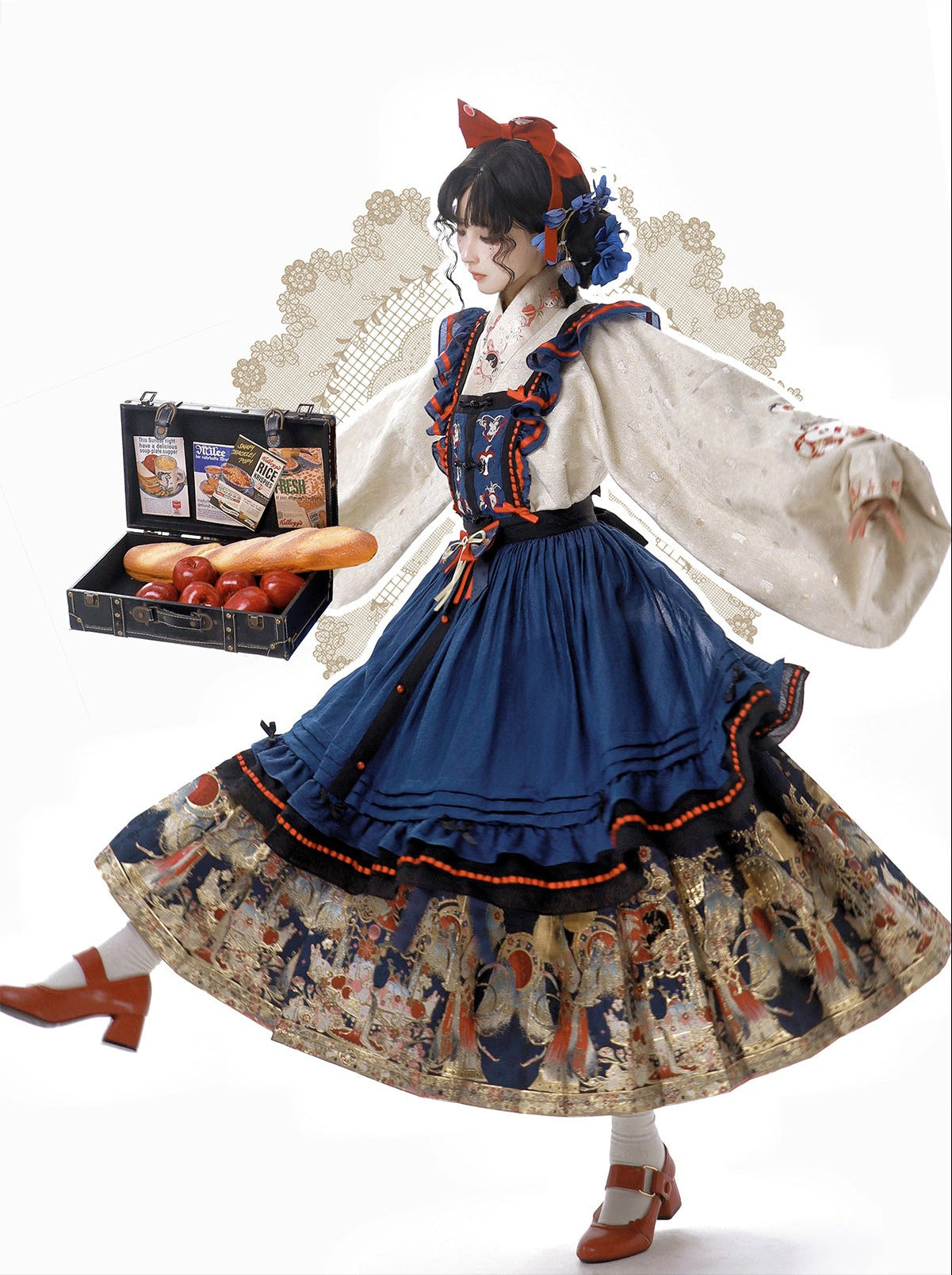 [pre-order] Sous Chan Louise Chinese-style Rabbit Fairy Tale Apron Dress Suit