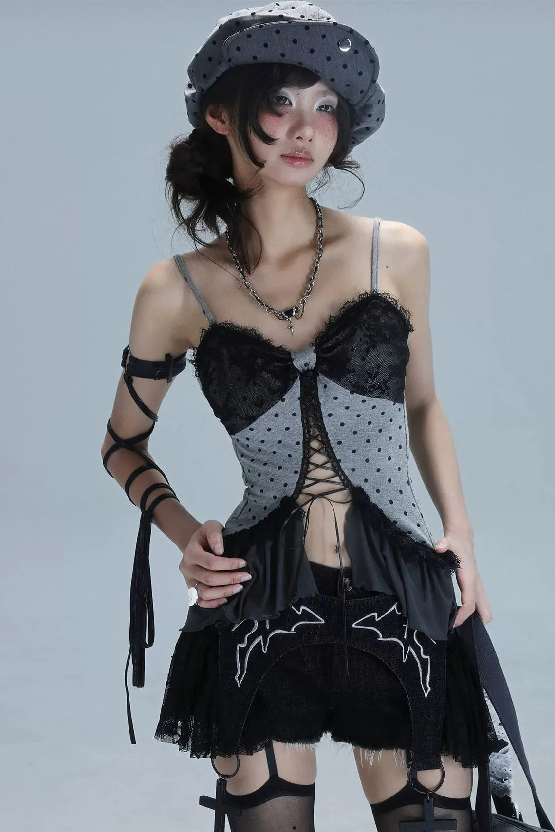 Y2k Dot Lace Camisole