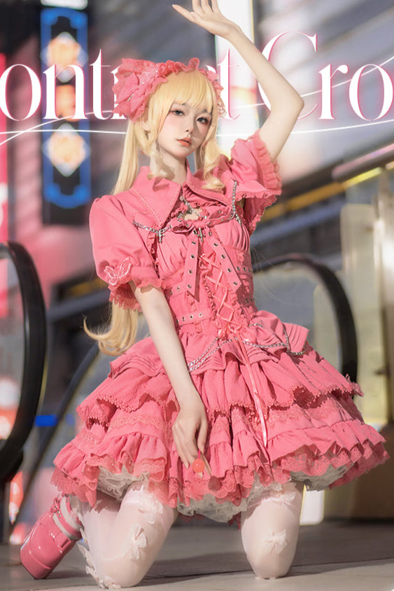Contrast Cross Jsk Gothic Lolita Dress