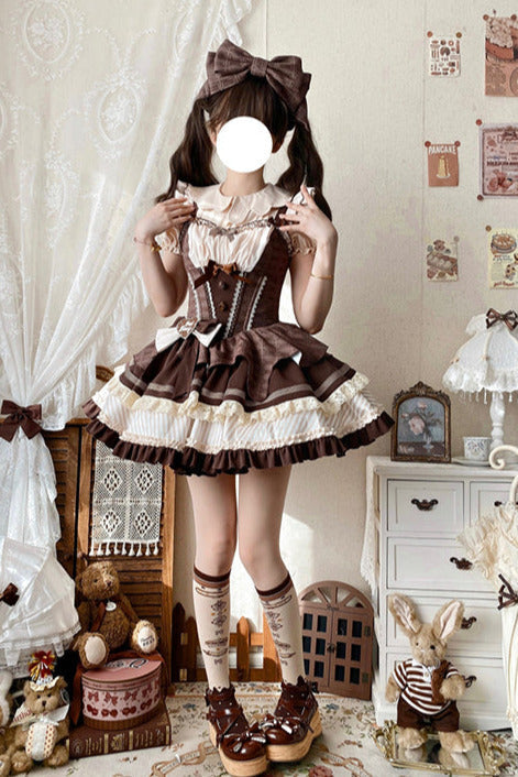 [pre-order] Mint Chocolate Lolita Tutu Sweet Dress + Ribbon Headband