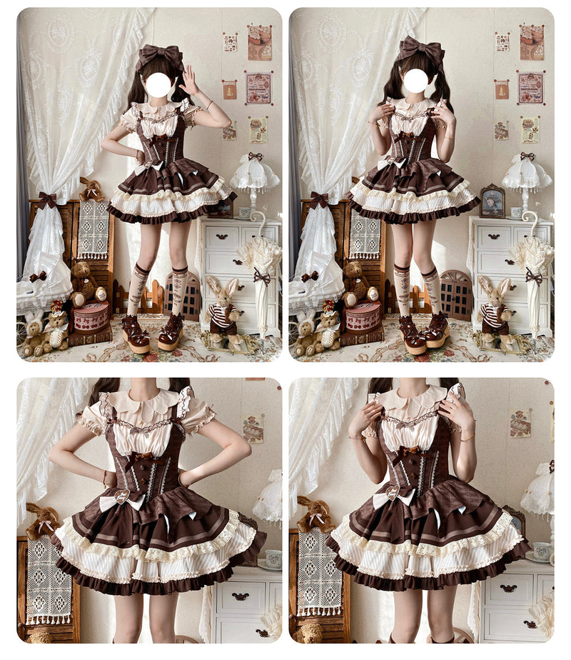 [pre-order] Mint Chocolate Lolita Tutu Sweet Dress + Ribbon Headband