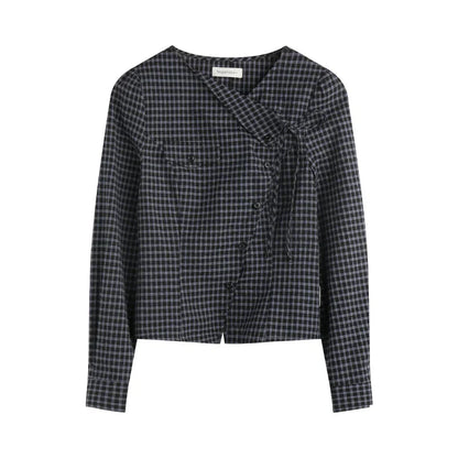 Y2k Small Checkered Shirt + Skirt