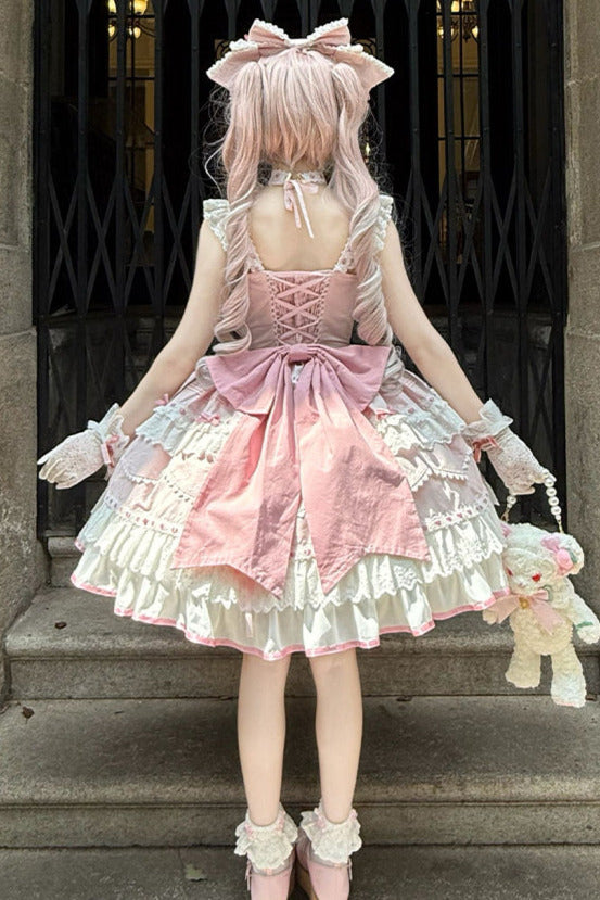 [pre-order] Lily's Tea Party Antique Lolita Dress Complete