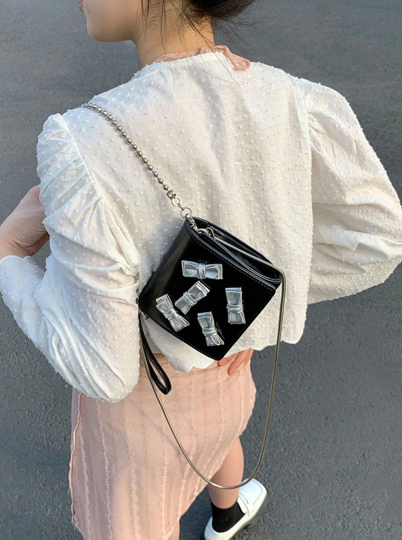 Ribbon Chain Mini Bag