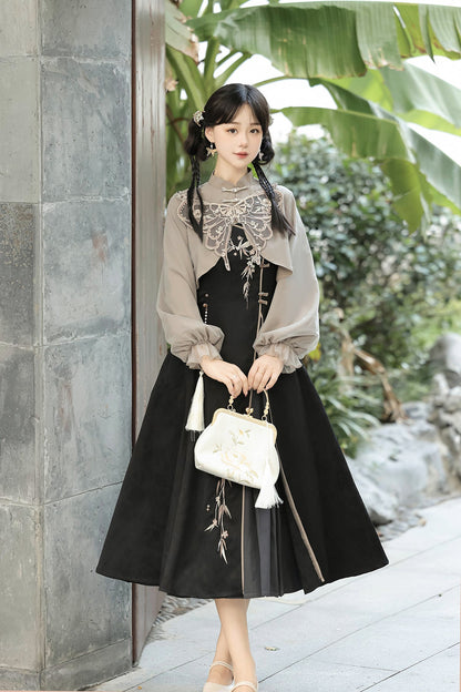 Butterfly Ember Hanfu Dress Set