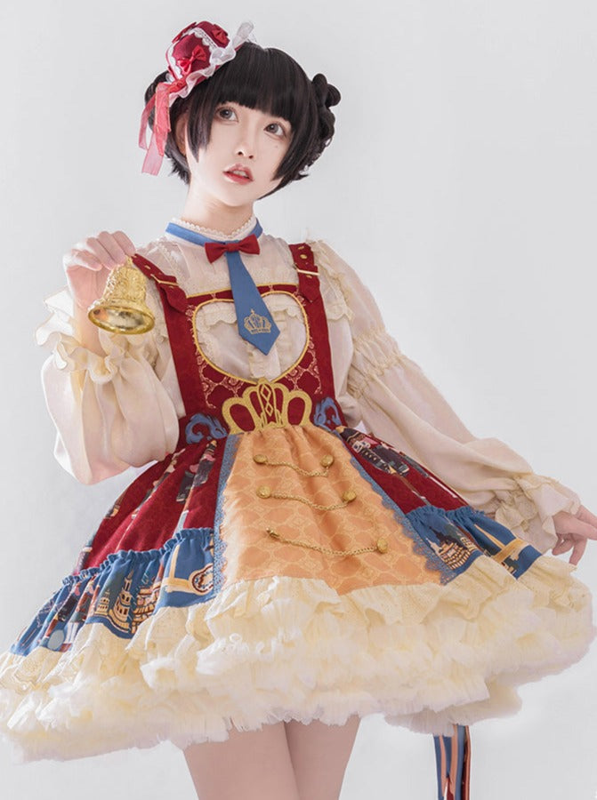 Red Snow Lolita Jumper Skirt + Clara Blouse