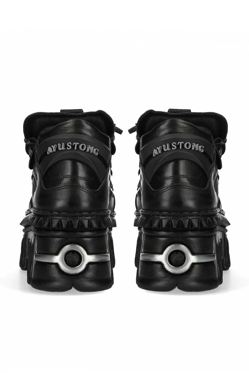 Fire Design Metal Platform Shoes