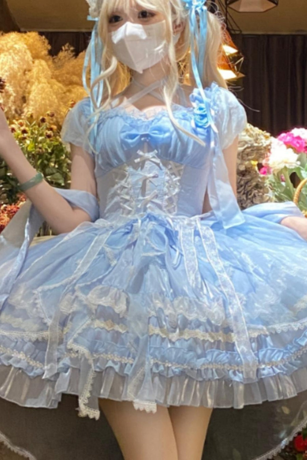 Fantasy Lace Up Design Princess Lolita Dress