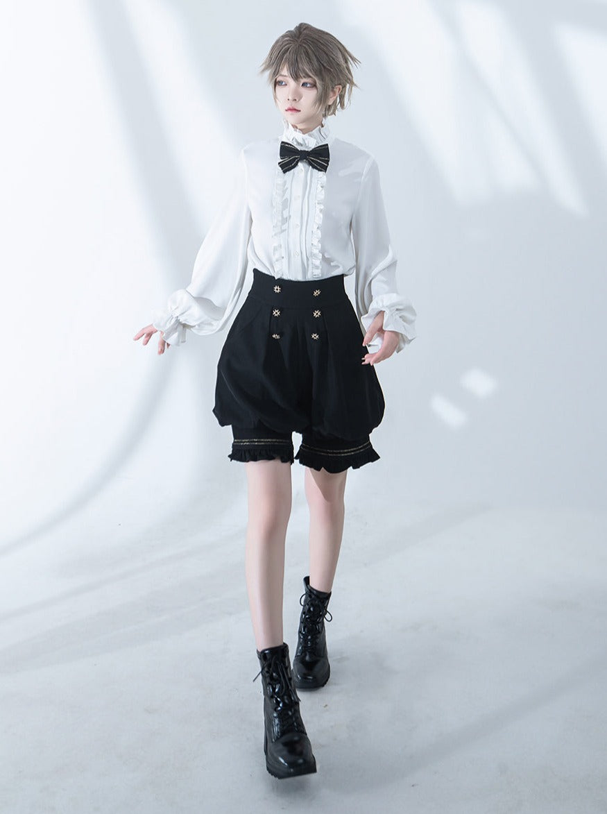 Dark Prince Hooded Cape + Rabbit Hooded Vest + Pumpkin Pants + Ruffle Shirt + Big Waist Ribbon [pre-order]