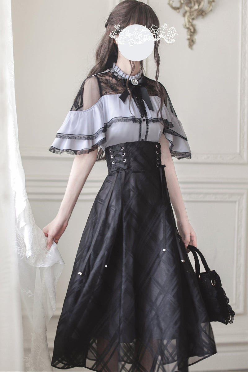 [reservations] Dark Top + Long Skirt + Ribbon