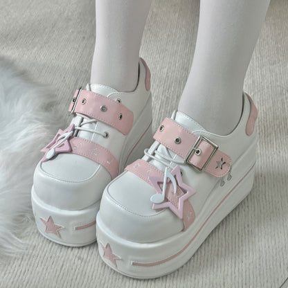 [pre-order] Star Melody Punk Strap Platform Shoes