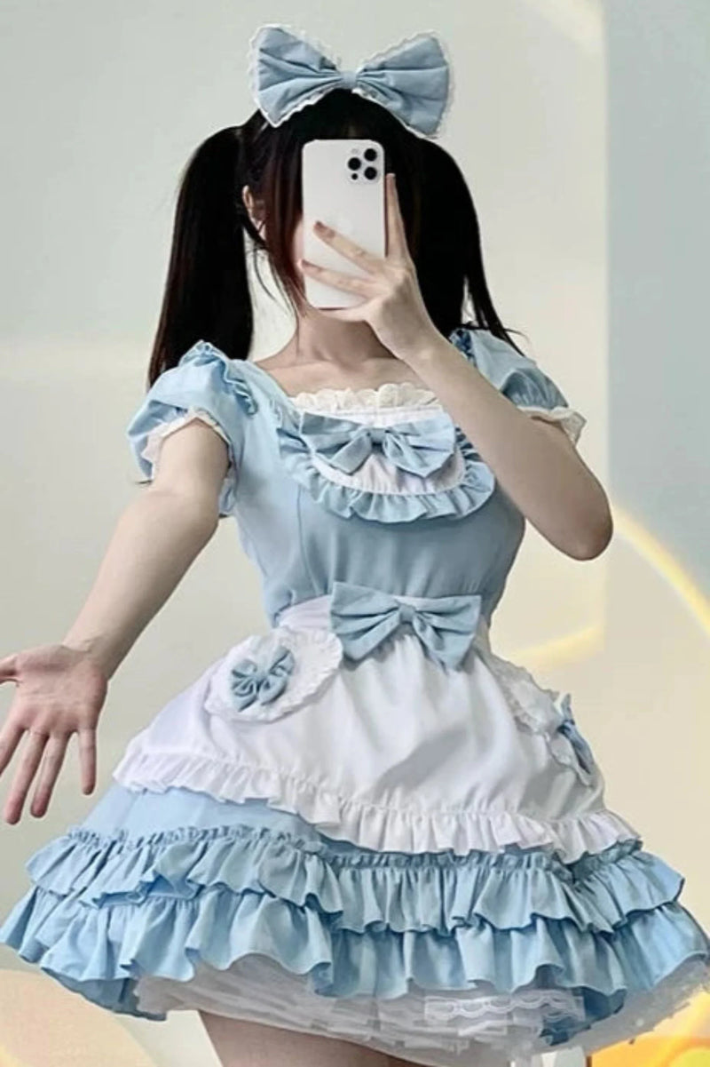 Powder Blue Alice Maid Dress Set