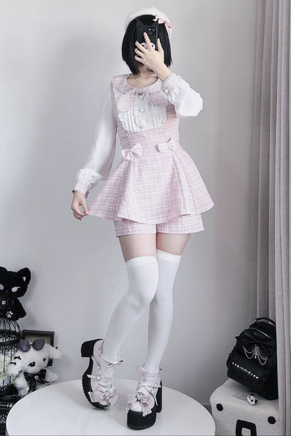 Ribbon Tie Long Sleeve Fragrance Suit