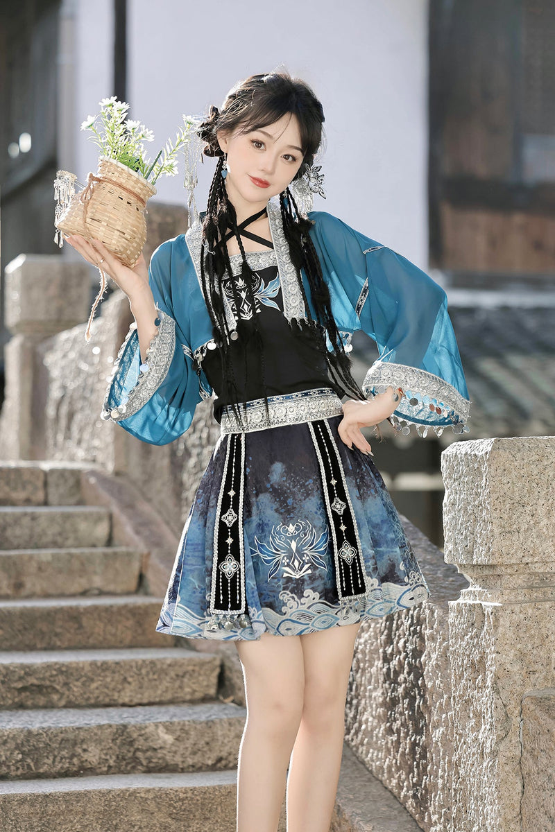 Daily Han Elements Mao Mian Skirt Set