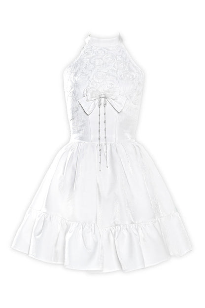 [pre-order] Fairy Pure White Neck Dress