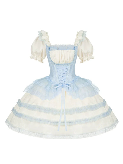 Square Neck Sea Salt Jumper Lolita Set