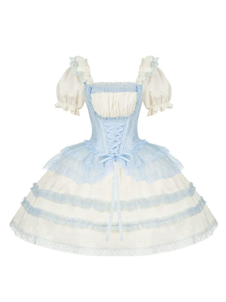 Square Neck Sea Salt Jumper Lolita Set