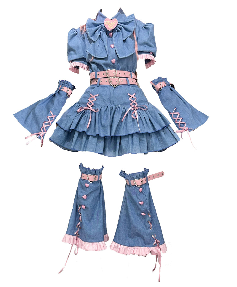 Y2k Sweet Girl Cosplay 4-piece Set