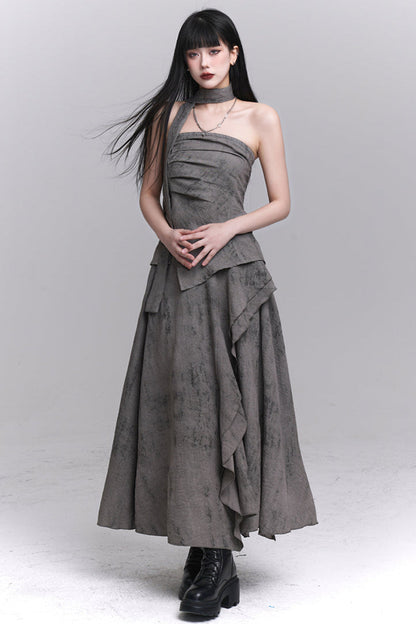 Ash Mode Tube Top + Long Skirt