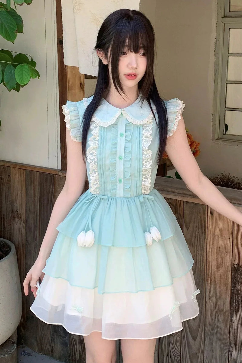 Lily Flying Lace Sleeveless Dress