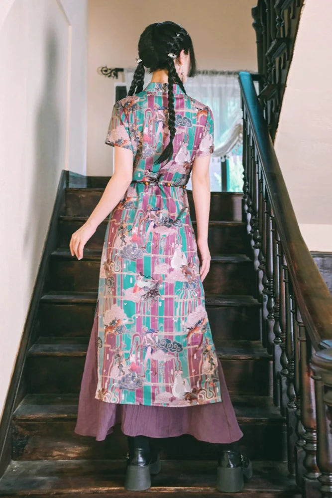 Phantom Chinese-style Fishtail Cheongsam Dress