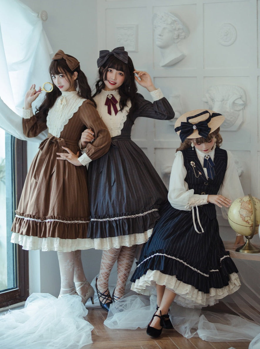Classical Striped Volume Lolita Dress [pre-order]