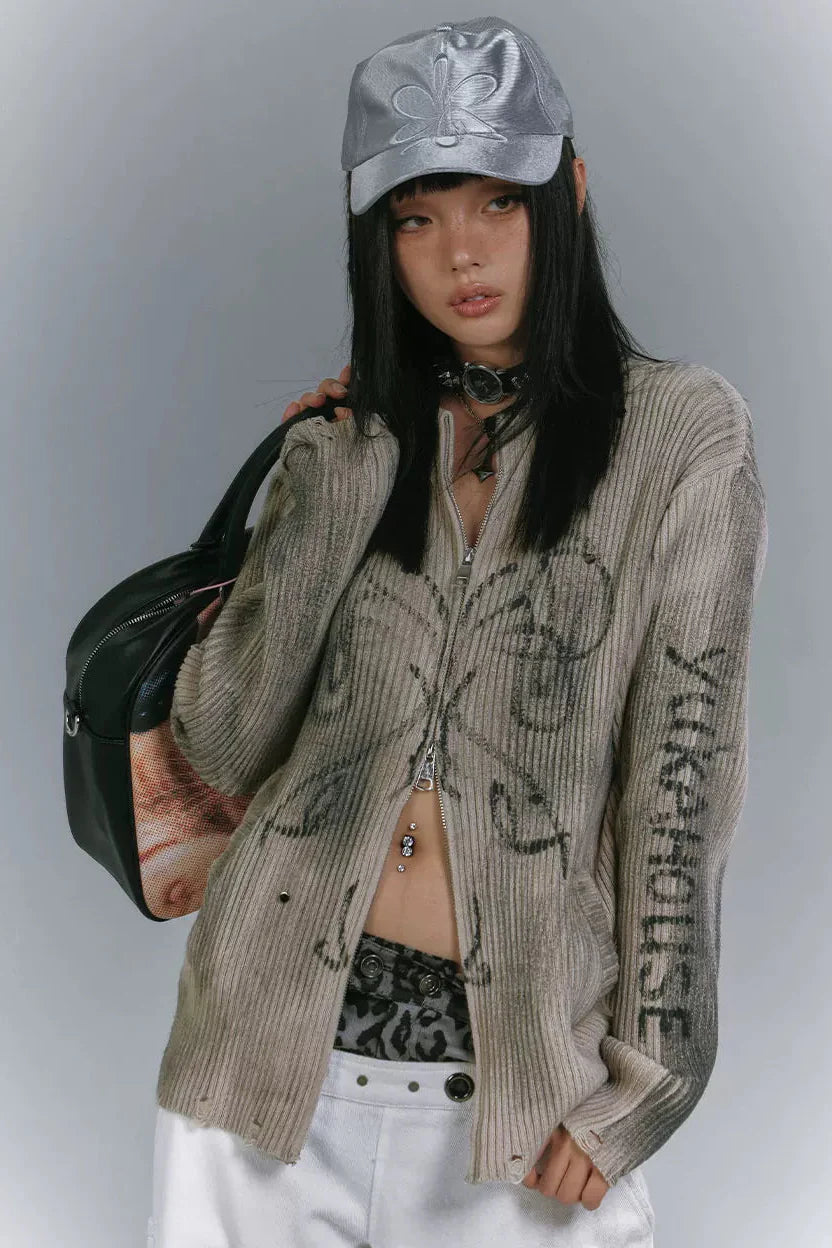 Dark Mode Zipper Top