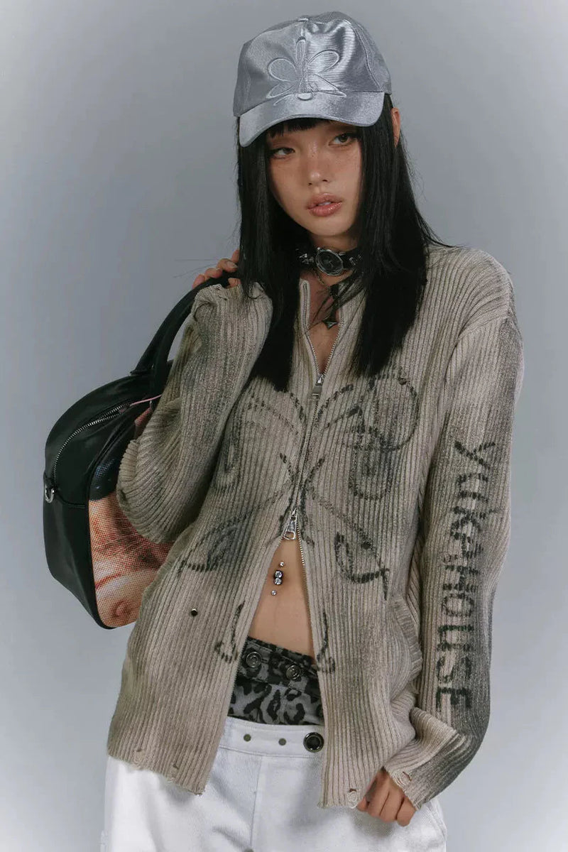 Dark Mode Zipper Top