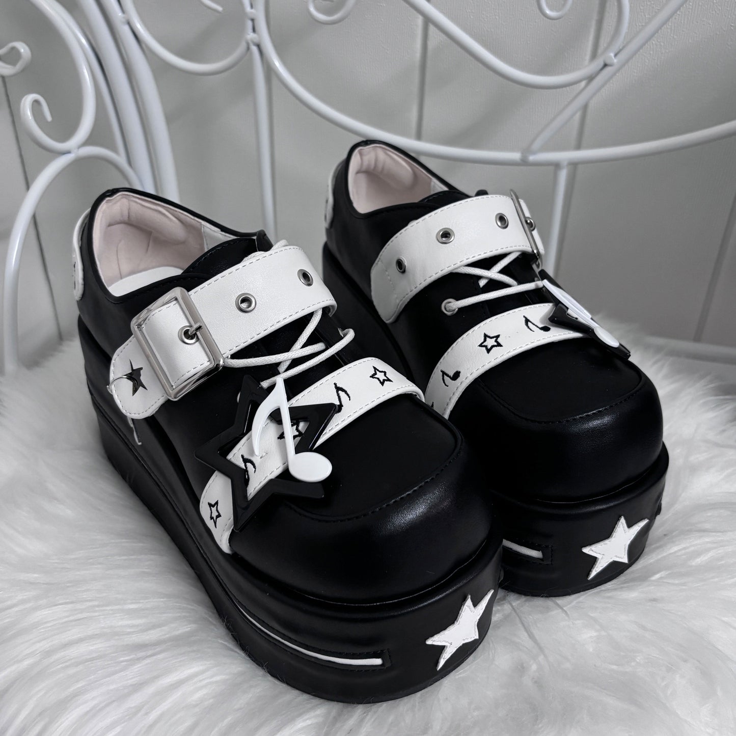 [pre-order] Star Melody Punk Strap Platform Shoes