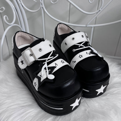 [pre-order] Star Melody Punk Strap Platform Shoes