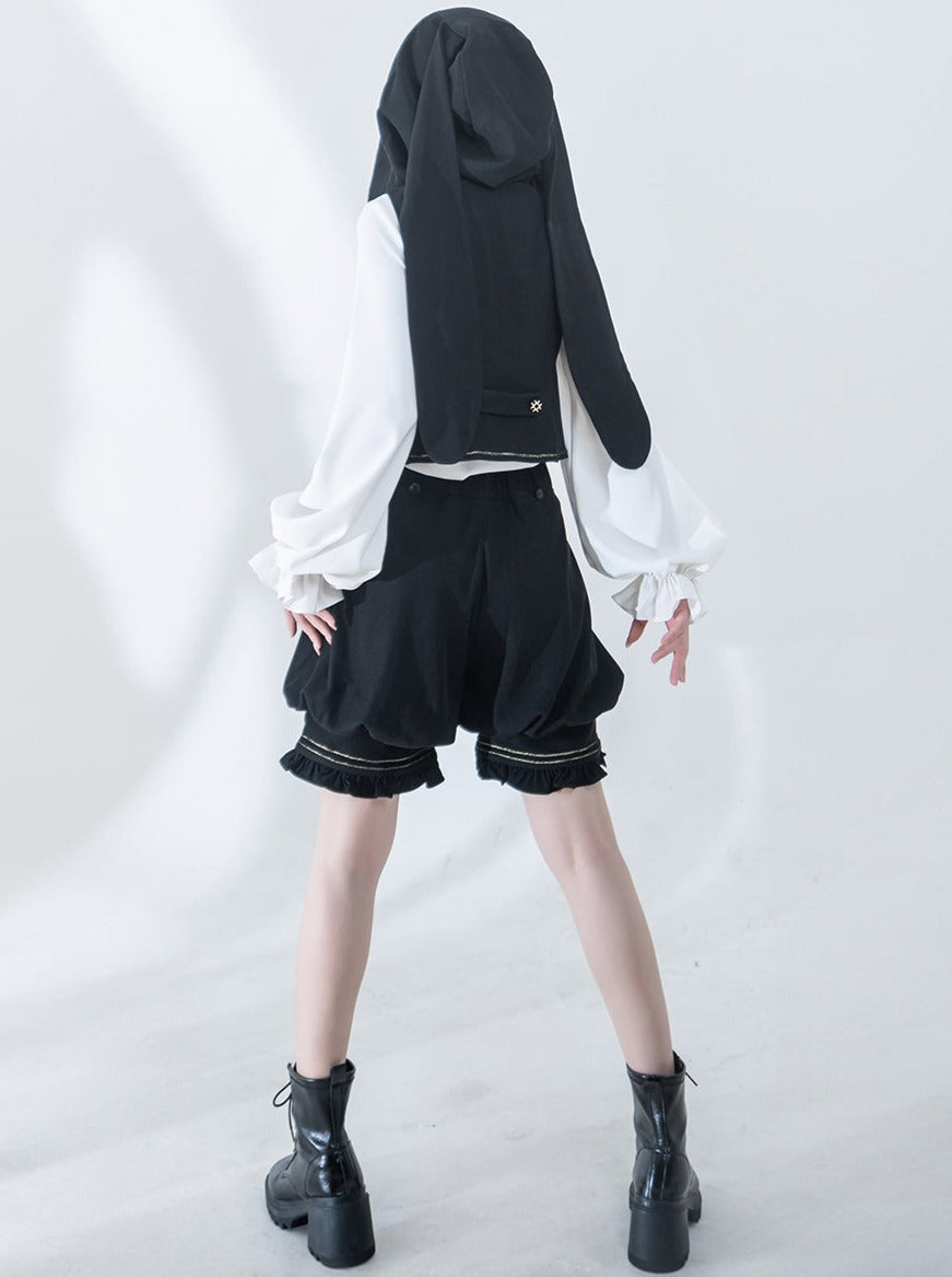 Dark Prince Hooded Cape + Rabbit Hooded Vest + Pumpkin Pants + Ruffle Shirt + Big Waist Ribbon [pre-order]