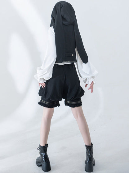 Dark Prince Hooded Cape + Rabbit Hooded Vest + Pumpkin Pants + Ruffle Shirt + Big Waist Ribbon [pre-order]