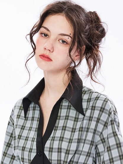Plaid Skipper Collar Dress