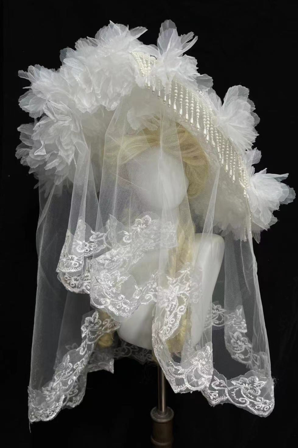 Dark Flower Lolita Gothic Hat
