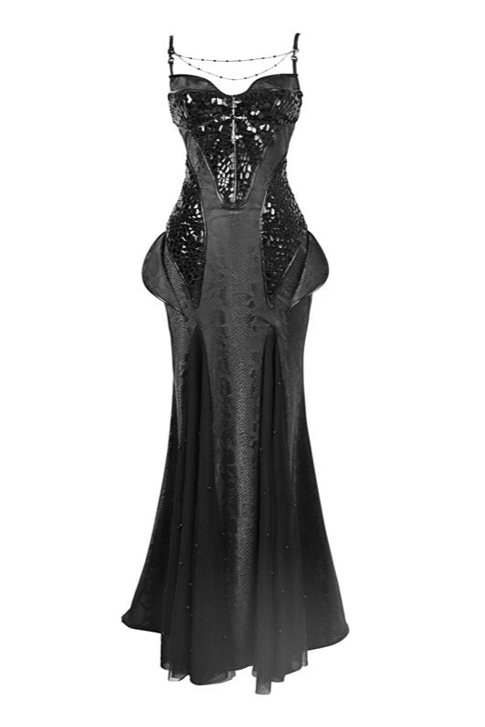 [pre-order] Snake Eyeshadow Dark Mode Dress + Mesh Gloves