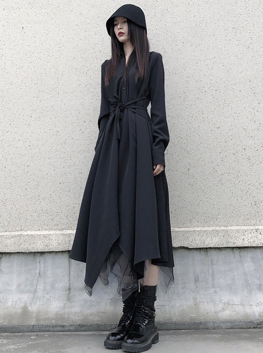 Hepburn Loose Shirt Dress