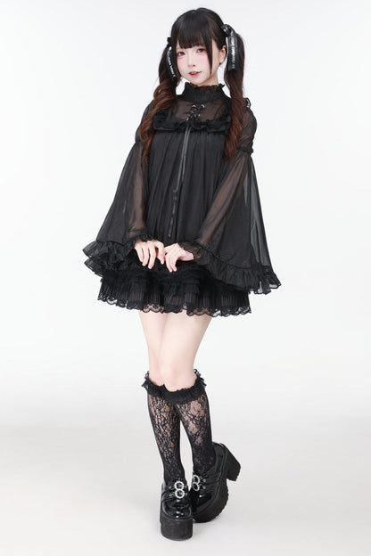 Jirai Bird Suspender Dress + Sheer Sleeve Top