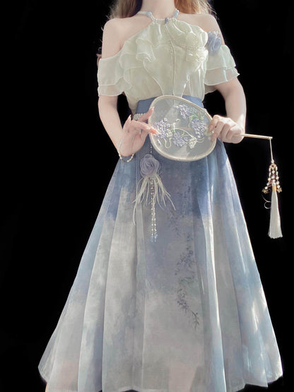 Improved Hanfu Horse Face Skirt Set
