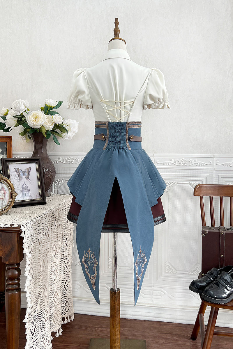 [reservations] British-style Collegiate Shirt + Skirt + Belt