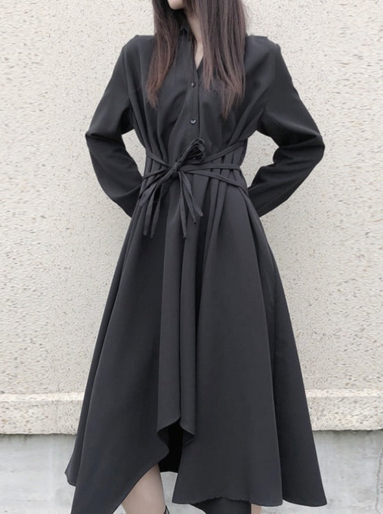 Hepburn Loose Shirt Dress
