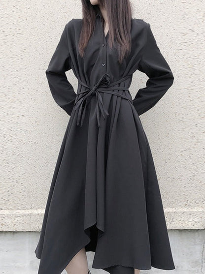 Hepburn Loose Shirt Dress