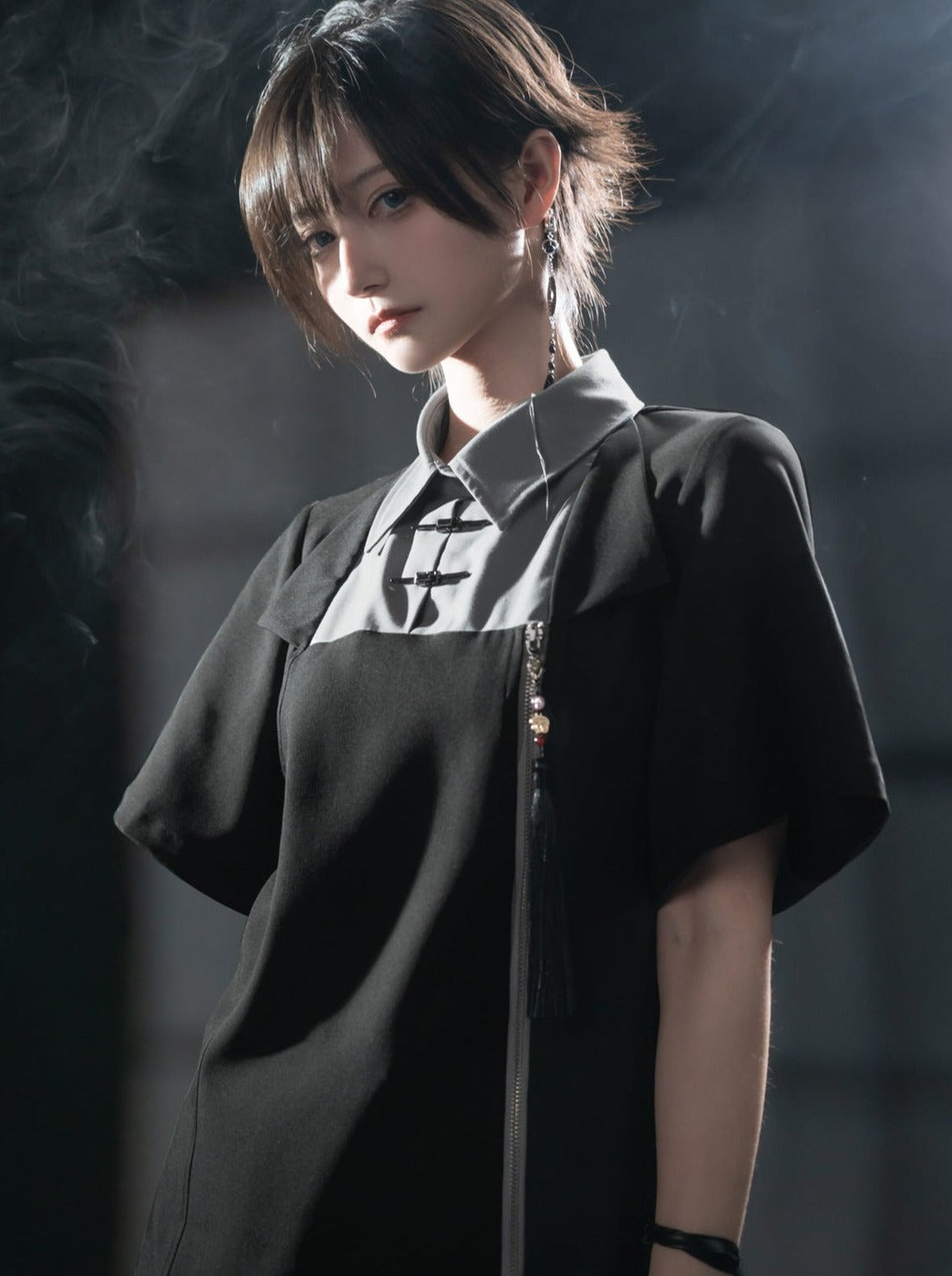 Chinese-style Mode Summer Top + Shorts