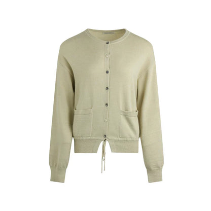 Drawstring Knit Cardigan